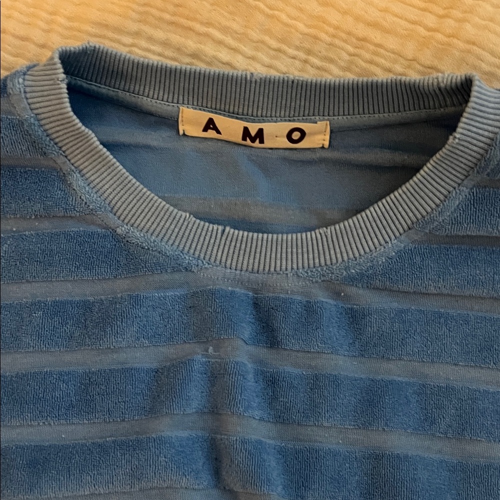 Amo Wave Patterned Blue Pullover - image 2